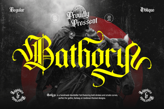 Bathory Font – Bold Blackletter Gothic Typeface Download