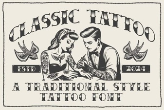 Classic Tattoo Font: Bold Blackletter Designs for Timeless Ink Art