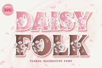 Daisyfolk Font: a Charming Hand-Lettered Typeface for Creatives