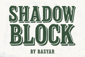 Shadow Block Font – Bold Display Typeface with 3d Shadow Effect