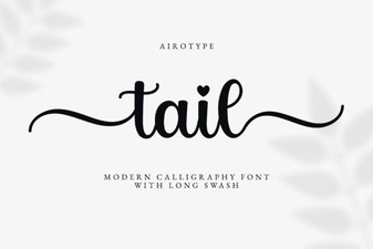 Elegant Tail Font Styles for Creative Projects